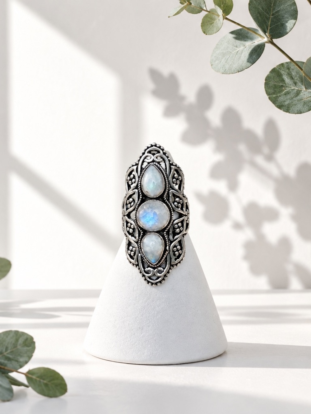 NEW! Moonstone Statement Ring - Picture 8 of 14